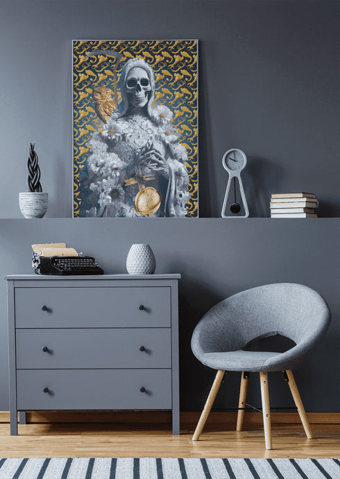 Inspiring Santa Muerte Blanca Poster from the Santa Muerte Collection