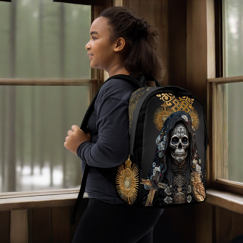 Santa Muerte Negra inspired Backpack from Cosmovisions collection