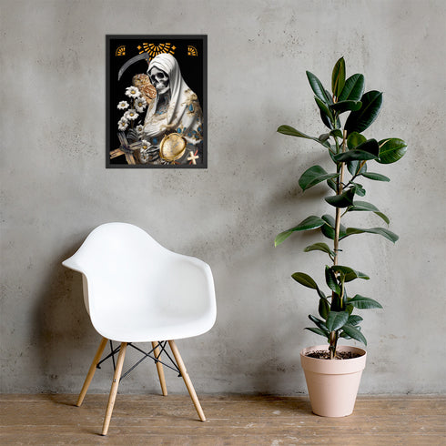 Unique Santa Muerte Blanca Poster from Cosmovisions