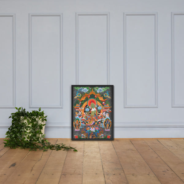 Green Tara Thangka Poster