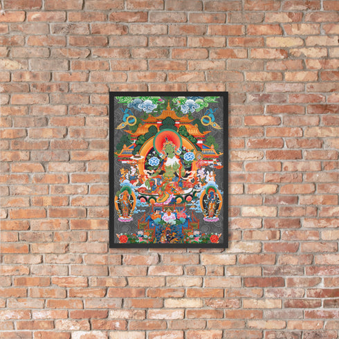 Green Tara Thangka Poster