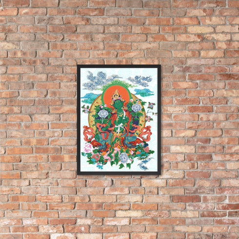 Green Tara Thangka Poster