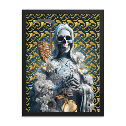 Inspiring Santa Muerte Blanca Poster from the Santa Muerte Collection