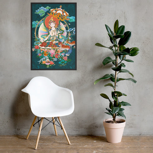 White Tara Thangka Poster