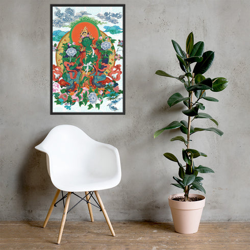 Green Tara Thangka Poster