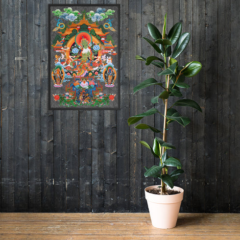 Green Tara Thangka Poster