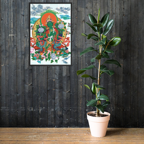Green Tara Thangka Poster