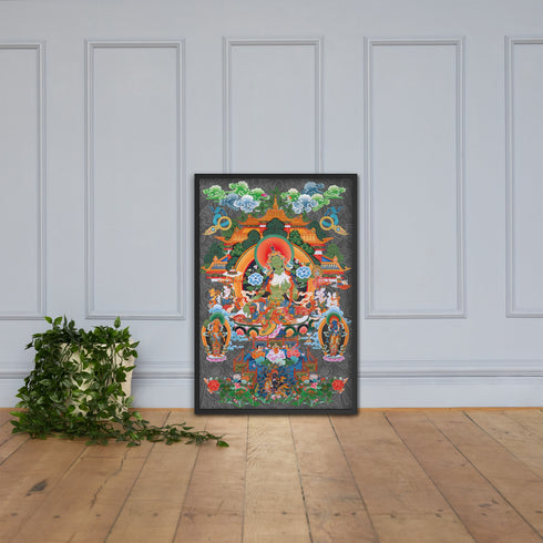 Green Tara Thangka Poster