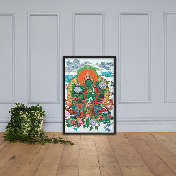 Green Tara Thangka Poster