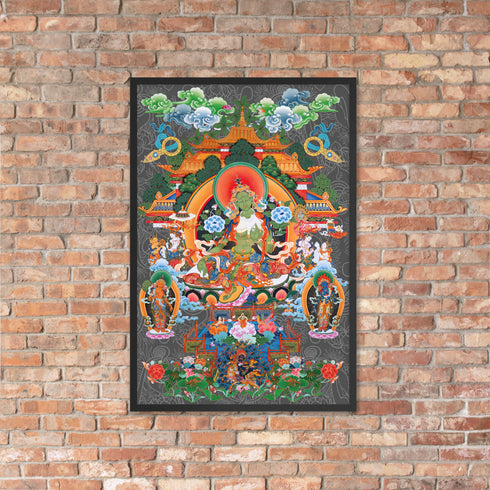 Green Tara Thangka Poster