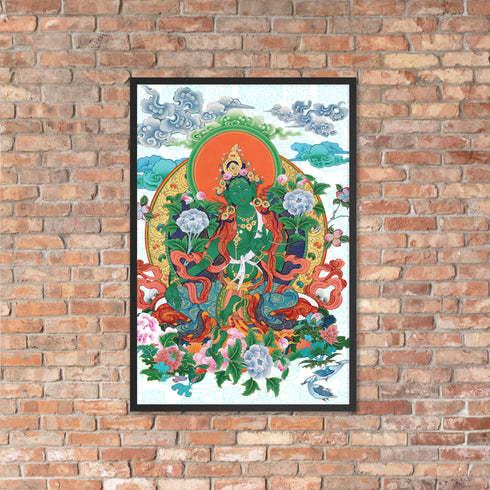 Green Tara Thangka Poster