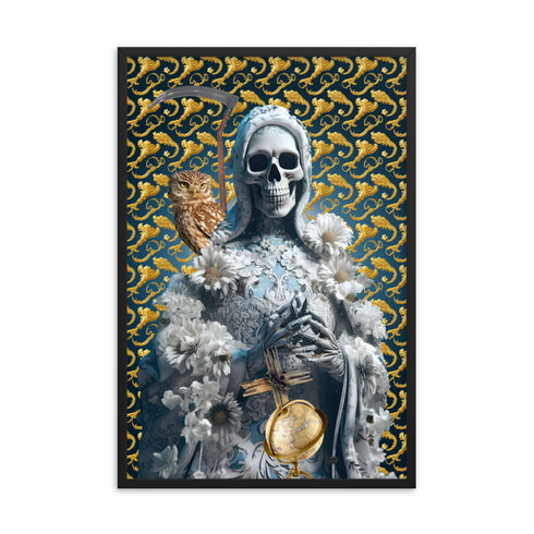 Inspiring Santa Muerte Blanca Poster from the Santa Muerte Collection