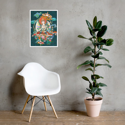 White Tara Thangka Poster