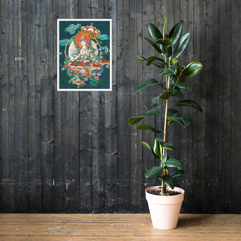 White Tara Thangka Poster