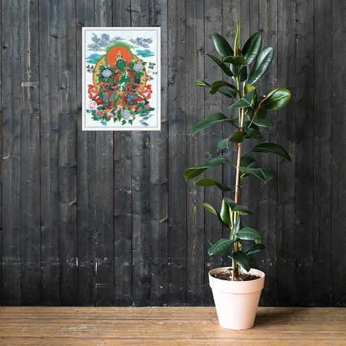 Green Tara Thangka Poster