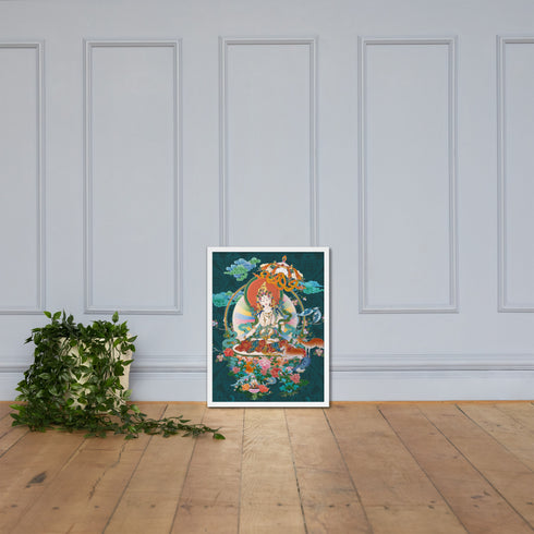 White Tara Thangka Poster