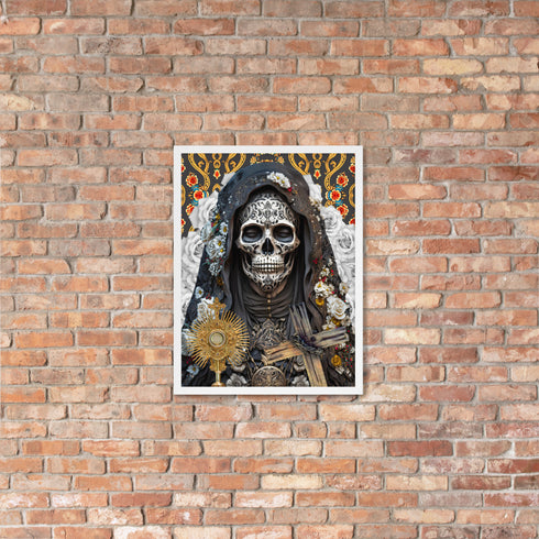 Santa Muerte Negra poster from Cosmovisions displaying profound spiritual symbolism