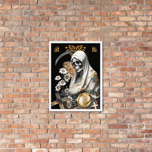 Unique Santa Muerte Blanca Poster from Cosmovisions