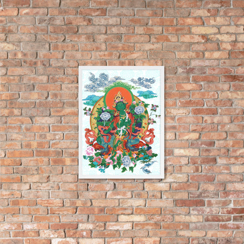 Green Tara Thangka Poster