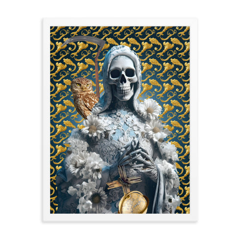 Inspiring Santa Muerte Blanca Poster from the Santa Muerte Collection