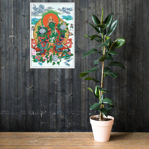 Green Tara Thangka Poster