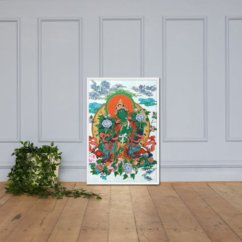 Green Tara Thangka Poster