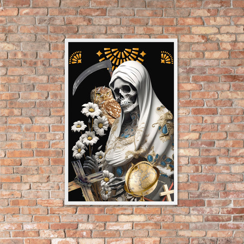 Unique Santa Muerte Blanca Poster from Cosmovisions