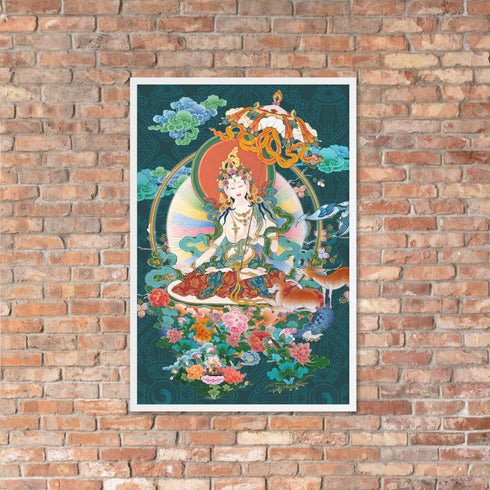 White Tara Thangka Poster