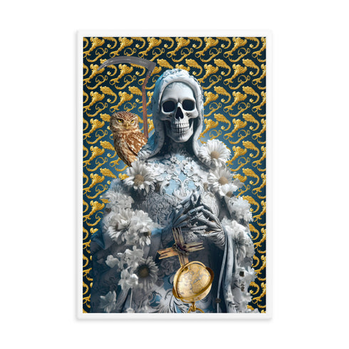 Inspiring Santa Muerte Blanca Poster from the Santa Muerte Collection