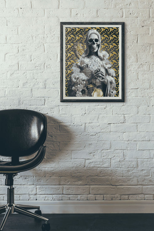 Inspiring Santa Muerte Blanca Poster from the Santa Muerte Collection