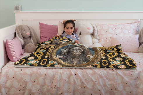 Negra Santa Muerte Blanket