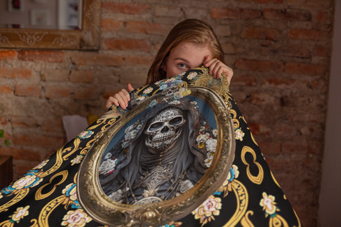 Negra Santa Muerte Blanket