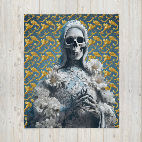Santa Muerte Blanca Blanket - Cocoon of spiritual shelter and comfort