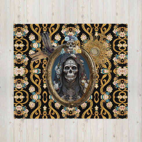 Premium quality blanket from the Santa Muerte Negra Collection