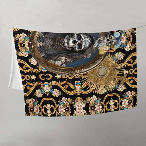 Premium quality blanket from the Santa Muerte Negra Collection