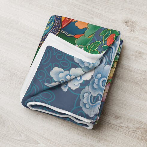 Green Tara Thangka Blanket