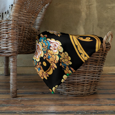 Premium quality blanket from the Santa Muerte Negra Collection