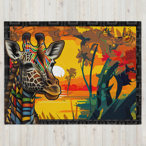 Giraffe Mama Africa Blanket