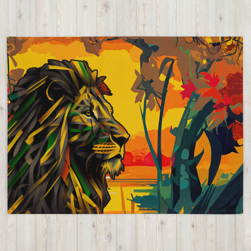 Lion Mama Africa Blanket