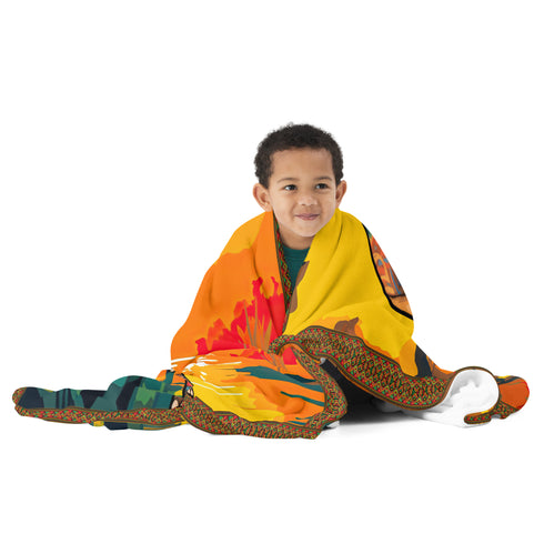 Elephant Mama Africa Blanket