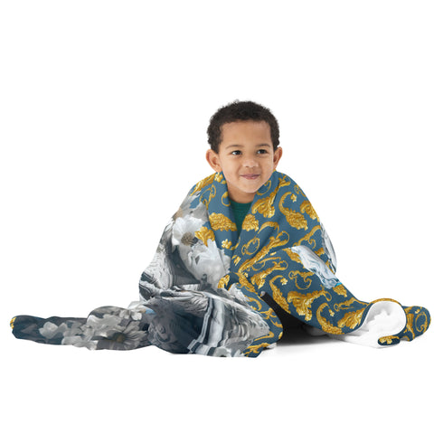 Santa Muerte Blanca Blanket - Cocoon of spiritual shelter and comfort