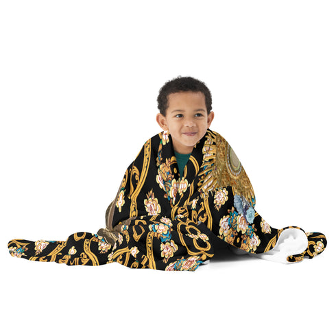 Premium quality blanket from the Santa Muerte Negra Collection