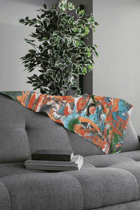 Green Tara Thangka Blanket