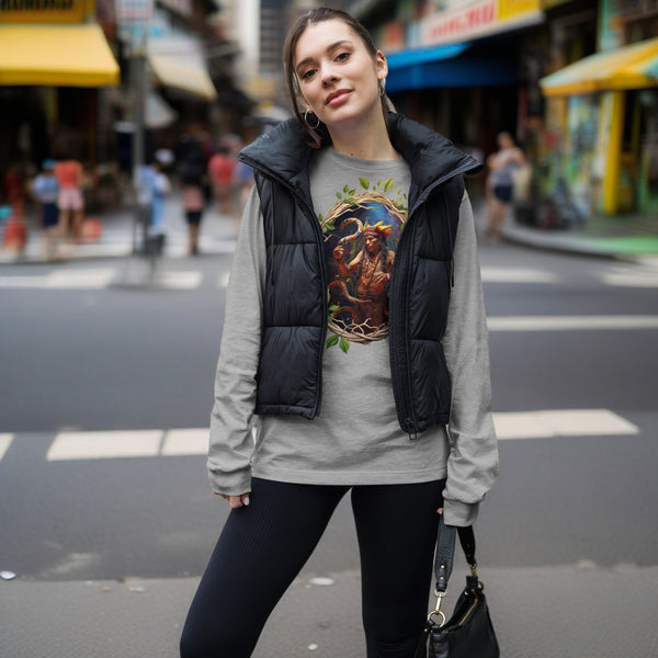 Vibrant Long Sleeve Shirt from the Ayahuasca Collection infused with tribal wisdom.