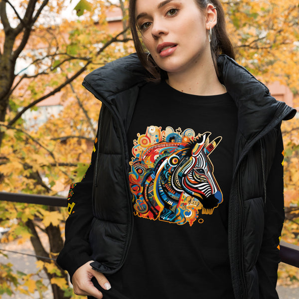 Zebra Mama Africa Long Sleeve T-Shirt
