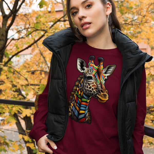 Giraffe Mama Africa Long Sleeve T-Shirt