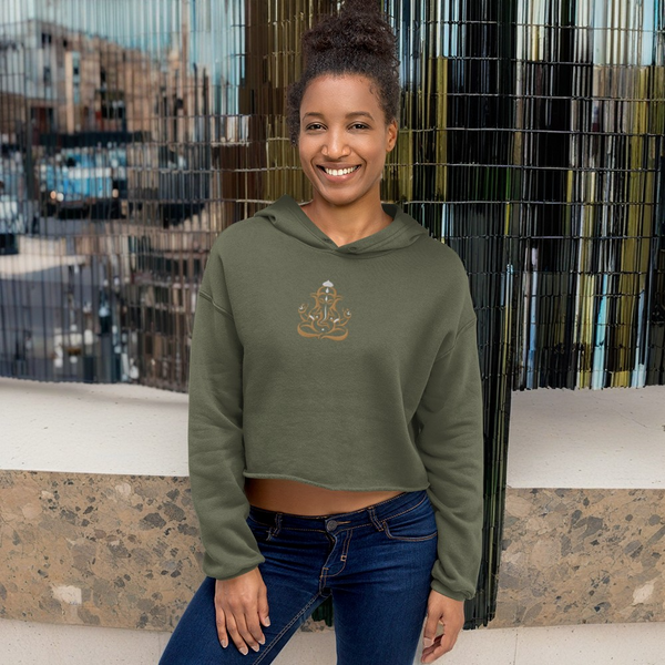 Ganesh Hindu Crop Hoodie