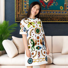 Birds Huicholes T-Shirt Dress