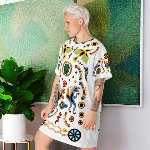 Birds Huicholes T-Shirt Dress