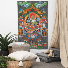 Green Tara Thangka Flag